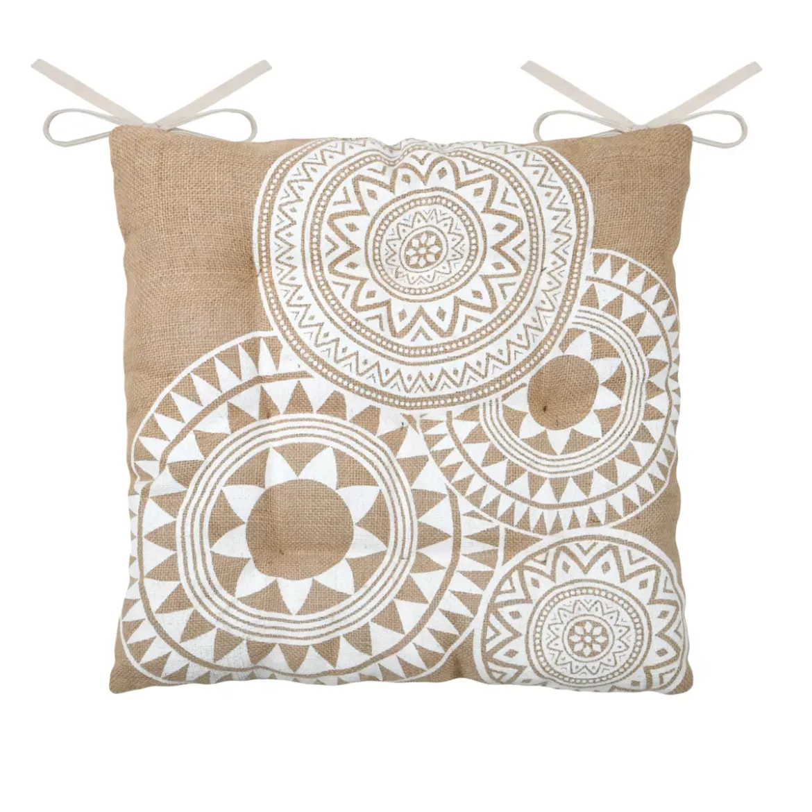 Cuscino per sedia quadrato in cotone (40 x 40 cm) Mekong Beige