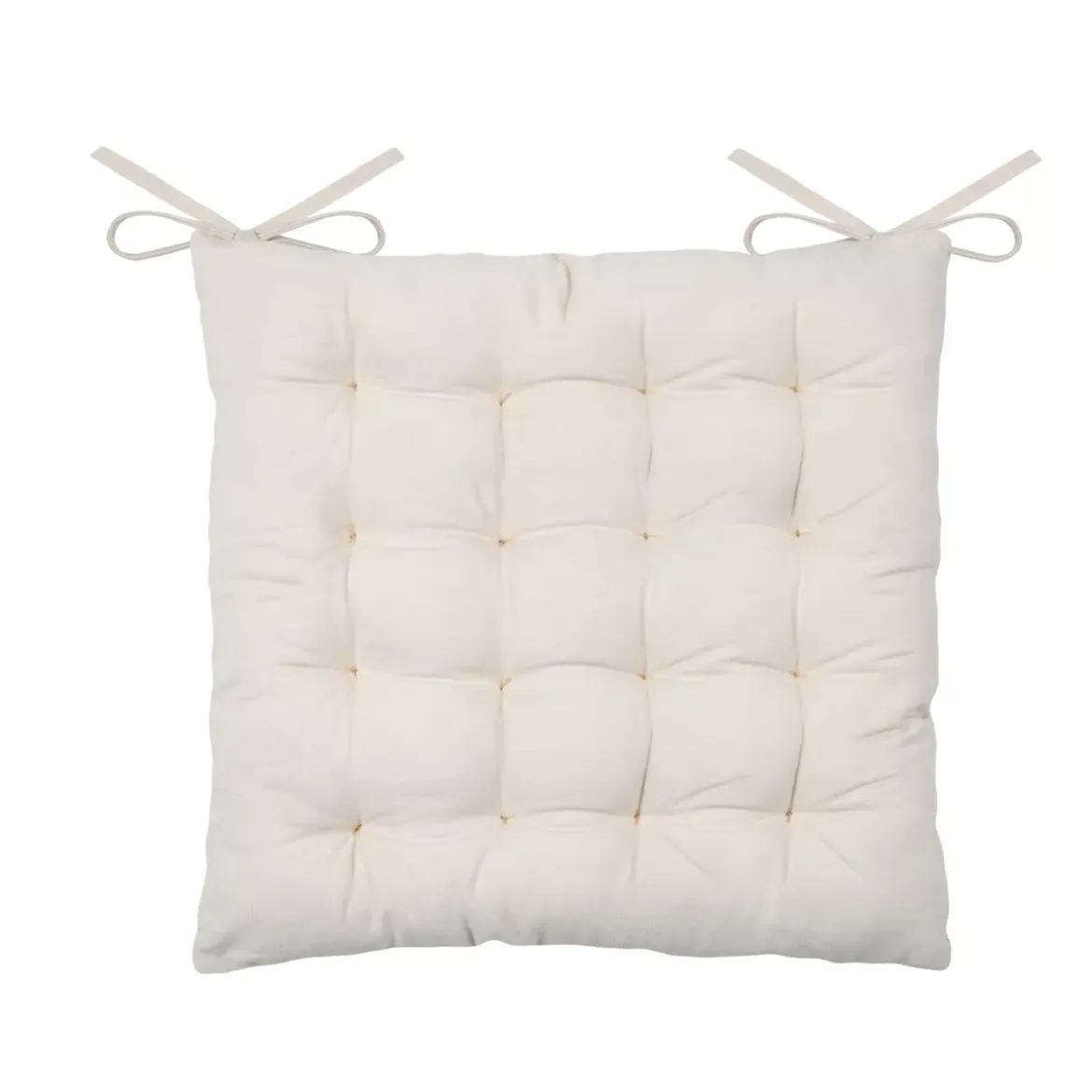 Cuscino per sedia quadrato in cotone (40 x 40 cm) Mekong Beige