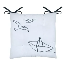 Cuscino per sedia quadrato in cotone (38 x 38 cm) Bordemer Bianco