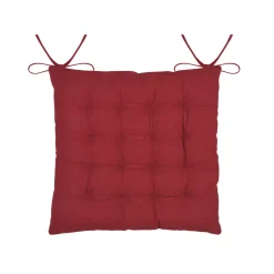 Cuscino per sedia quadrato in cotone (40 x 40 cm) Ornon Rosso