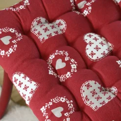 Cuscino per sedia quadrato in cotone (40 x 40 cm) Ornon Rosso