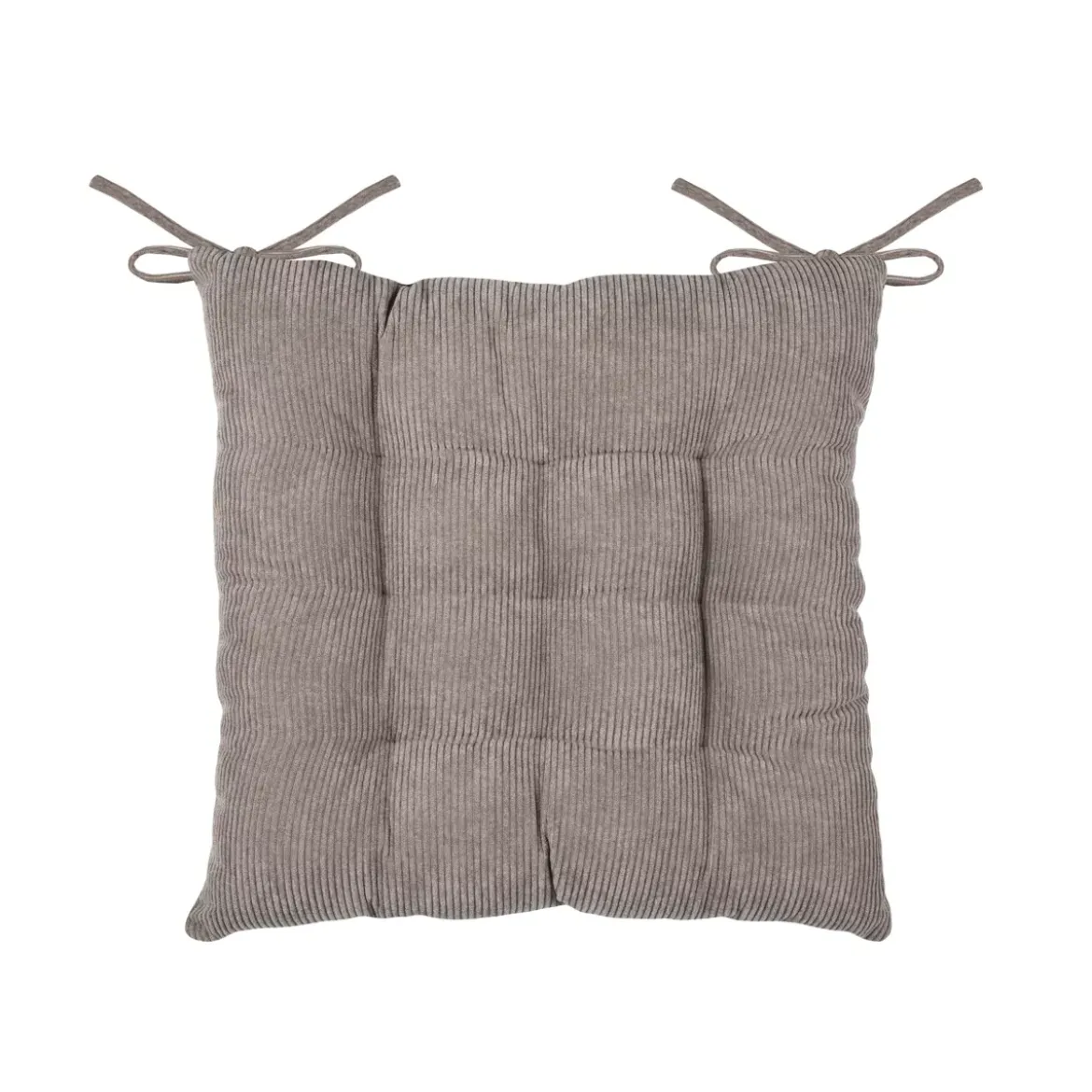 Cuscino per sedia quadrato in velluto (38 x 38 cm) Dandy Tortora