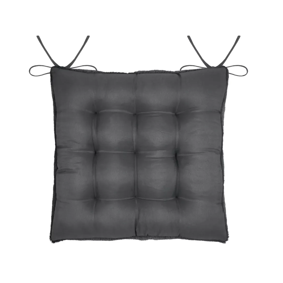 Cuscino per sedia quadrato in finta pelliccia (40 x 40 cm) Asgard Grigio carbonio