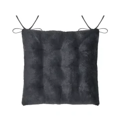 Cuscino per sedia quadrato in finta pelliccia (40 x 40 cm) Asgard Grigio carbonio