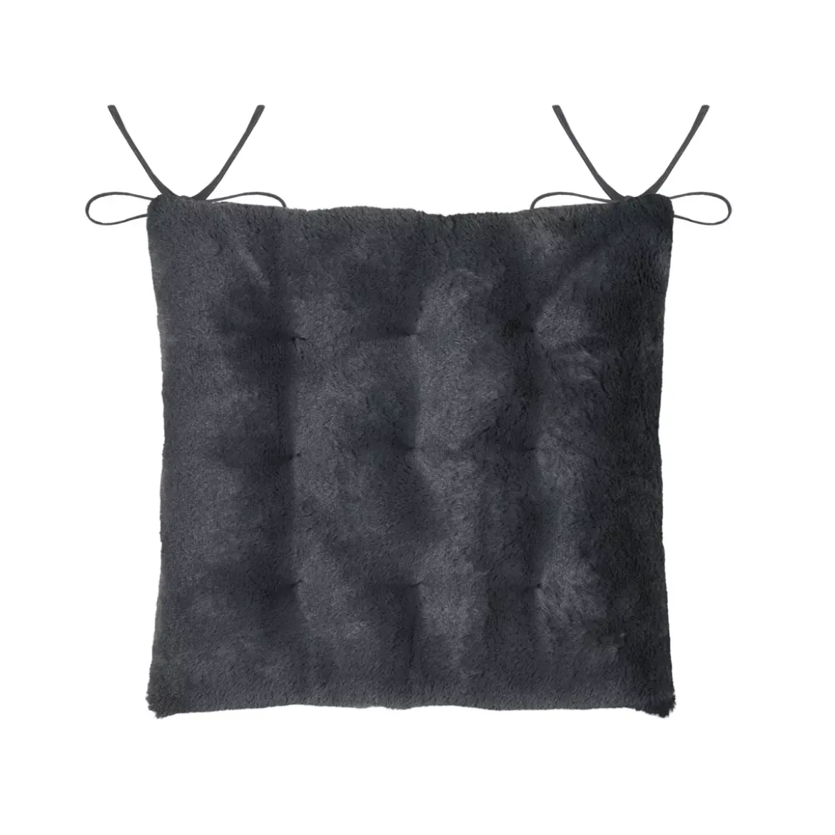 Cuscino per sedia quadrato in finta pelliccia (40 x 40 cm) Asgard Grigio carbonio