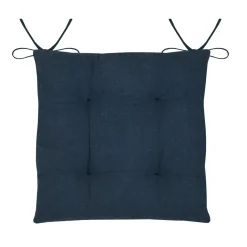 Cuscino per sedia quadrato in cotone (38x38 cm) Bordemer Blu navy