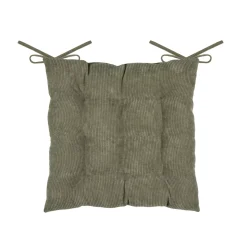 Cuscino per sedia quadrato in velluto (38 x 38 cm) Dandy Verde cachi