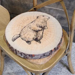 Cuscino per sedia rotondo (38 cm) Gruffy Marrone