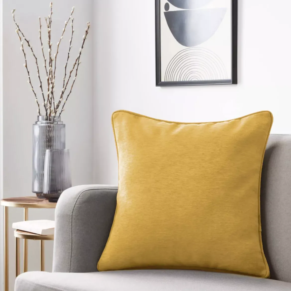 Cuscino quadrato (50 x 50 cm) Minuit Giallo ocra