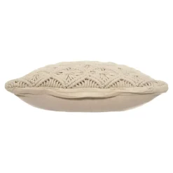 Cuscino quadrato (40 x 40 cm) Macramè Beige