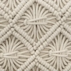 Cuscino quadrato (40 x 40 cm) Macramè Beige