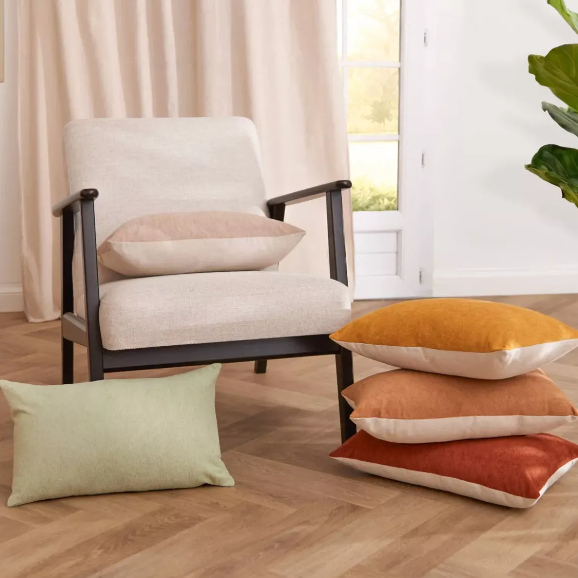 Cuscino quadrato bouclé (40 x 40 cm) Ava Beige