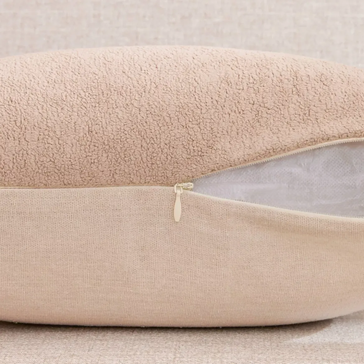 Cuscino quadrato bouclé (40 x 40 cm) Ava Beige