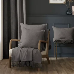 Cuscino quadrato cotone (60 x 60 cm) Sixtine Grigio ardesia
