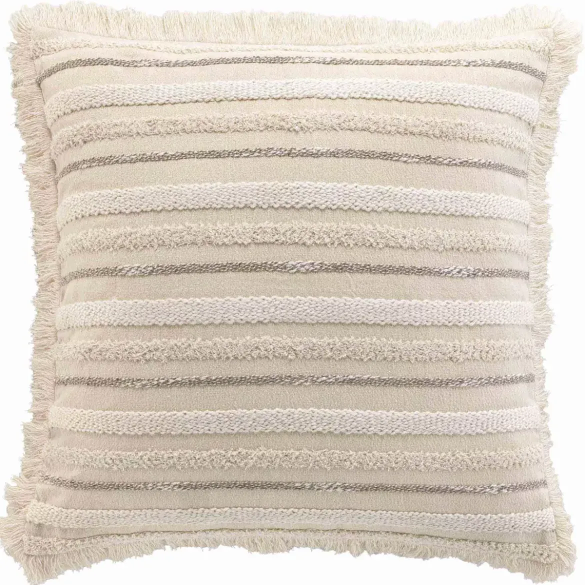 Cuscino quadrato cotone tessuto (60 x 60 cm) Atlas Beige