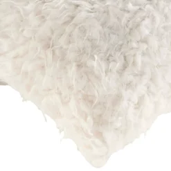 Cuscino quadrato ecopelliccia (45 x 45 cm) Pecora Ecru