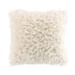 Cuscino quadrato ecopelliccia (45 x 45 cm) Pecora Ecru