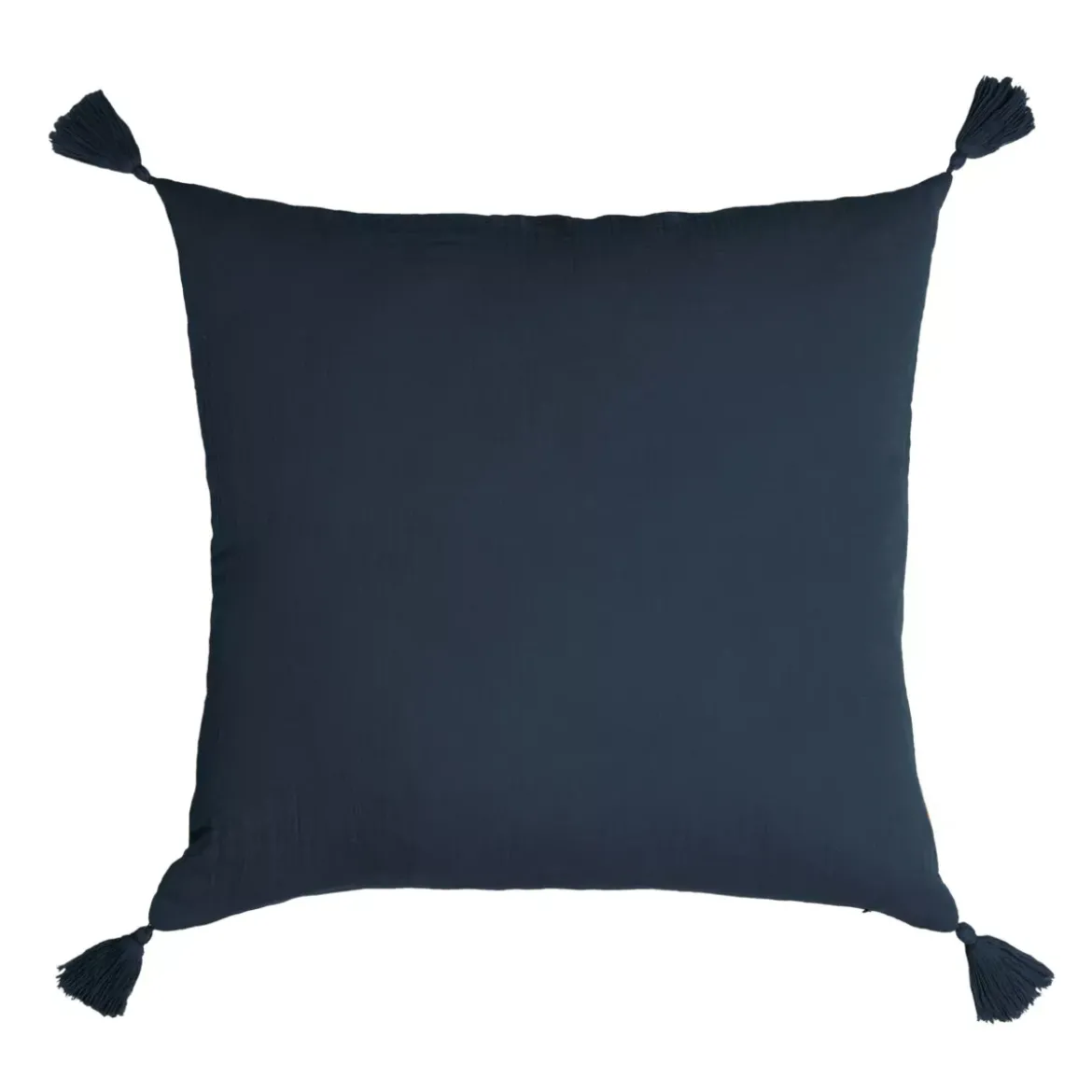 Cuscino quadrato garza di cotone (40 cm) Gaïa Blu notte