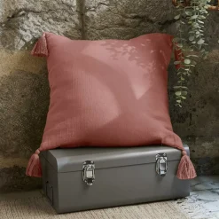 Cuscino quadrato garza di cotone (40 cm) Gaïa Rosa pesca