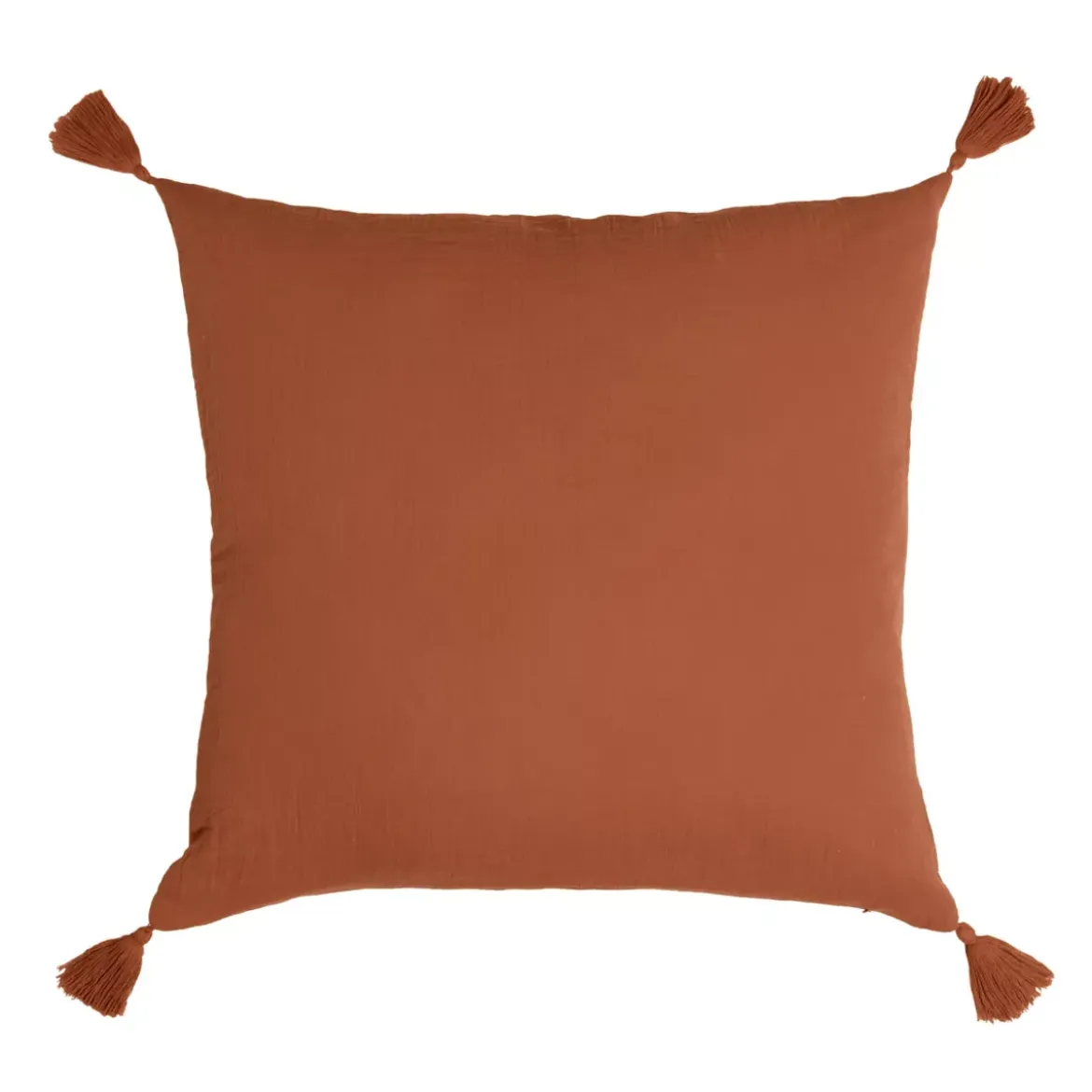 Cuscino quadrato garza di cotone (40 cm) Gaïa Terracotta