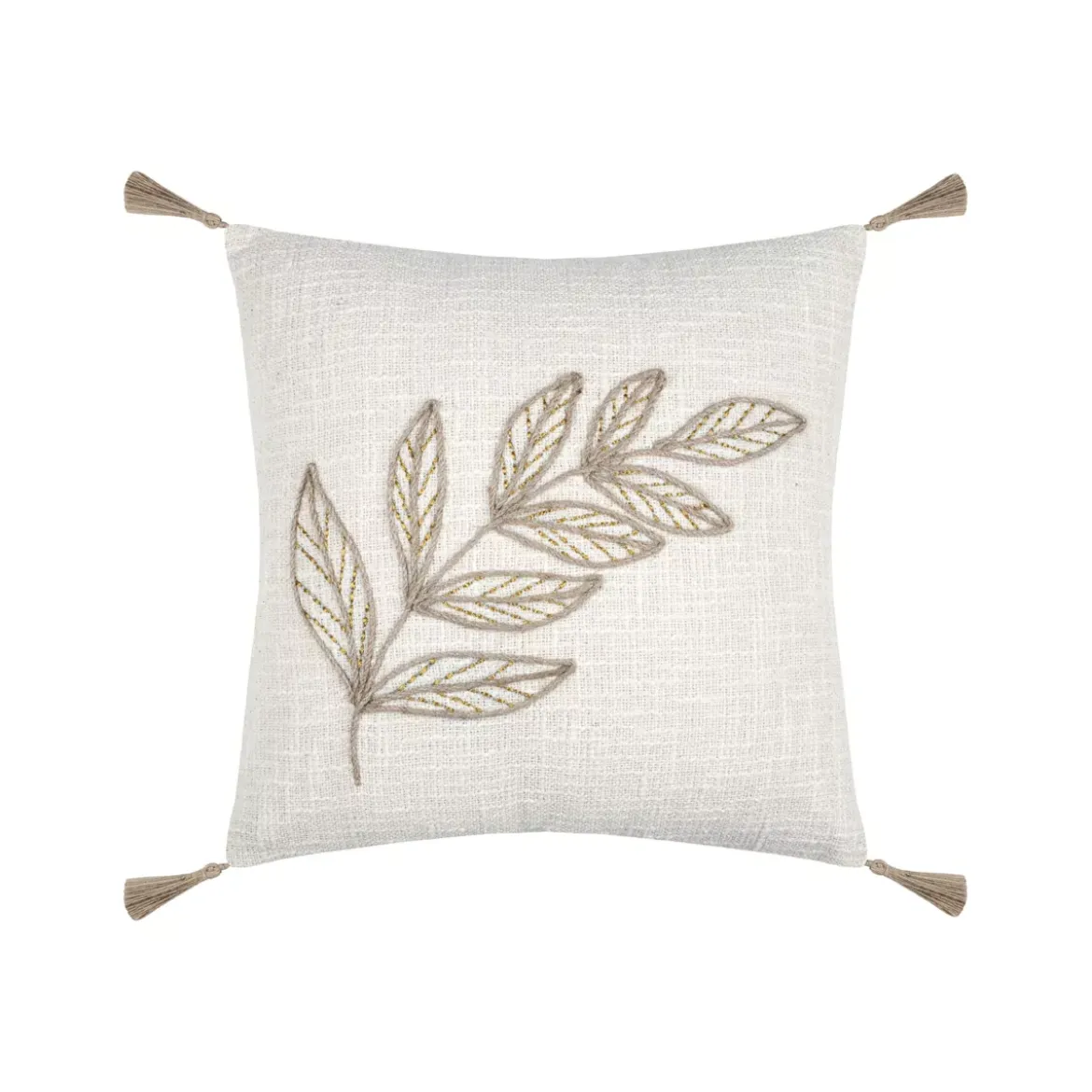 Cuscino quadrato in cotone (40 x 40 cm) Hemera Ecru
