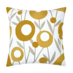 Cuscino quadrato in cotone (45 x 45 cm) Camille Giallo senape