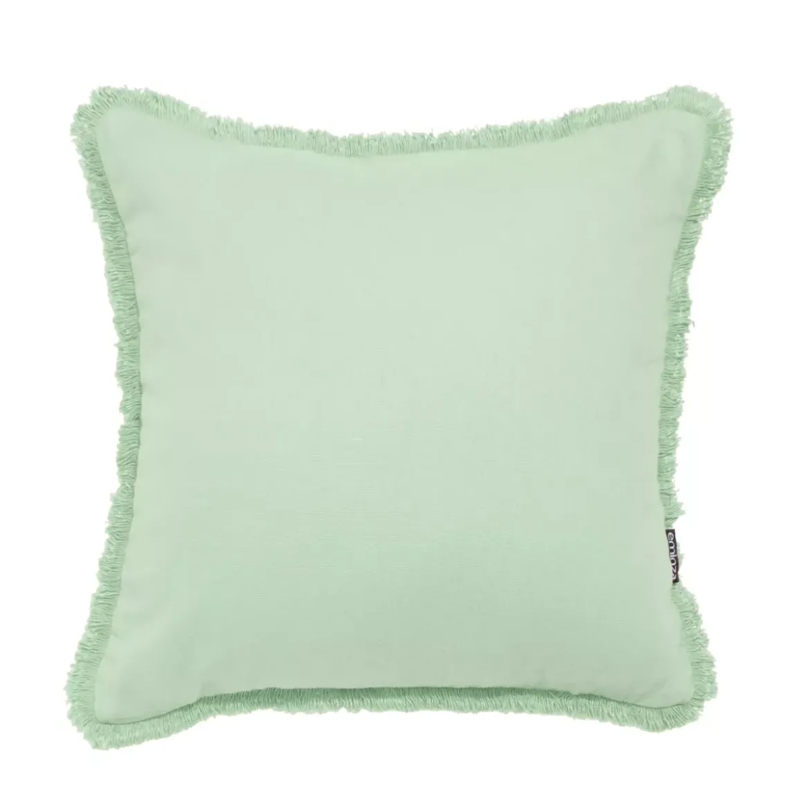 Cuscino quadrato in cotone (45 x 45 cm) Pixel frange Verde menta