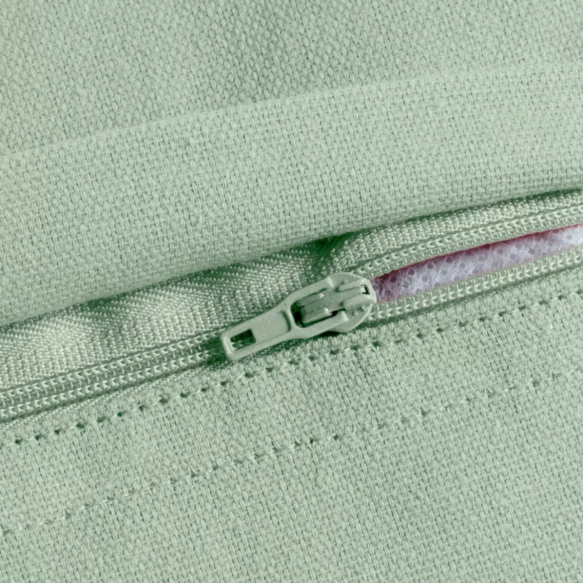 Cuscino quadrato in cotone (45 x 45 cm) Pixel frange Verde menta