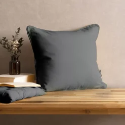 Cuscino quadrato in cotone (40 x 40 cm) Pixel Grigio antracite