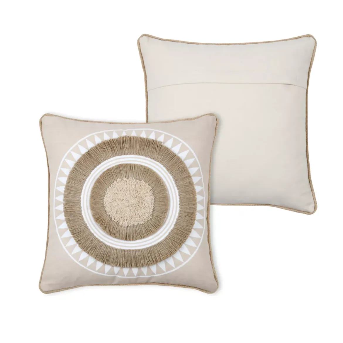 Cuscino quadrato in cotone (40 x 40 cm) Mekong Beige