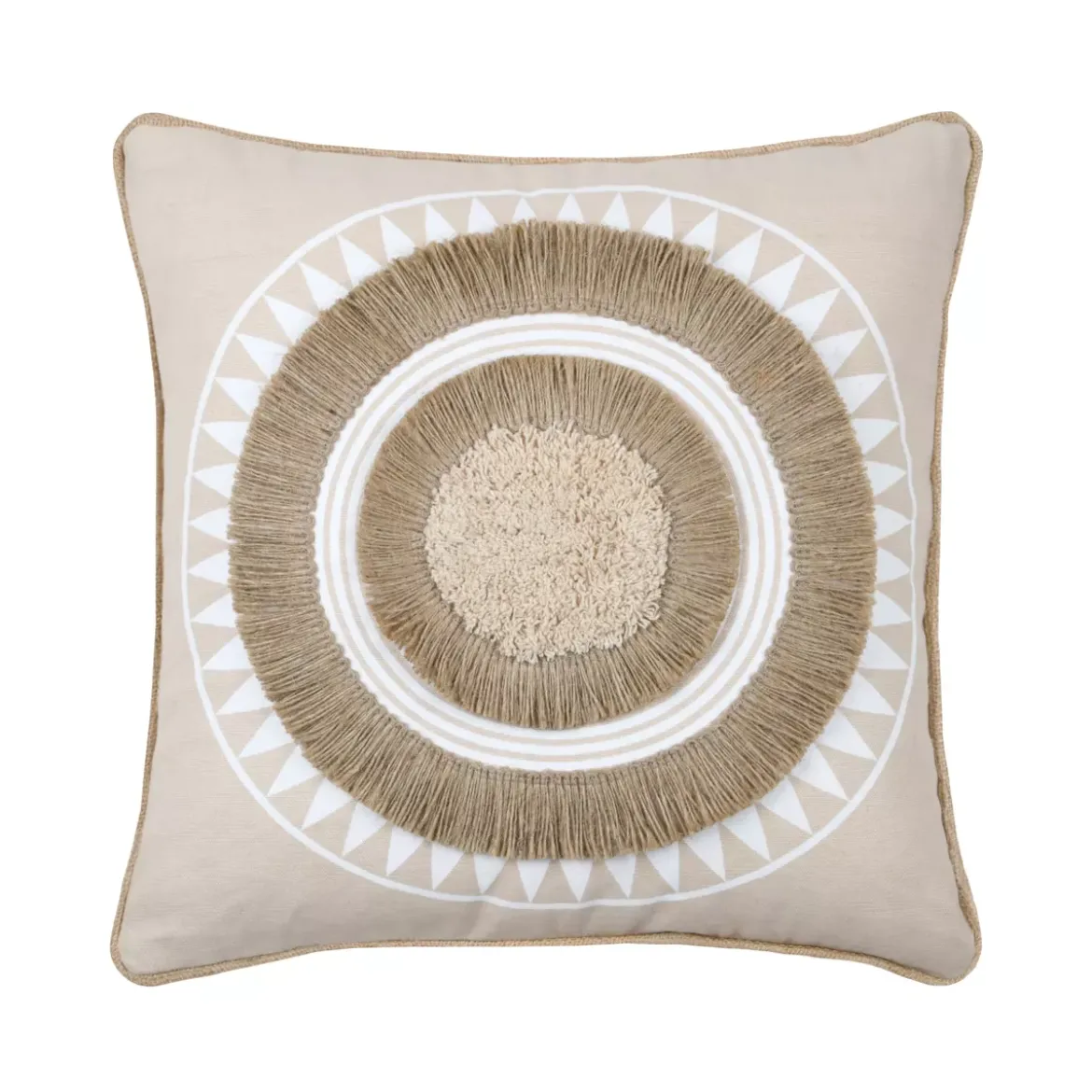 Cuscino quadrato in cotone (40 x 40 cm) Mekong Beige