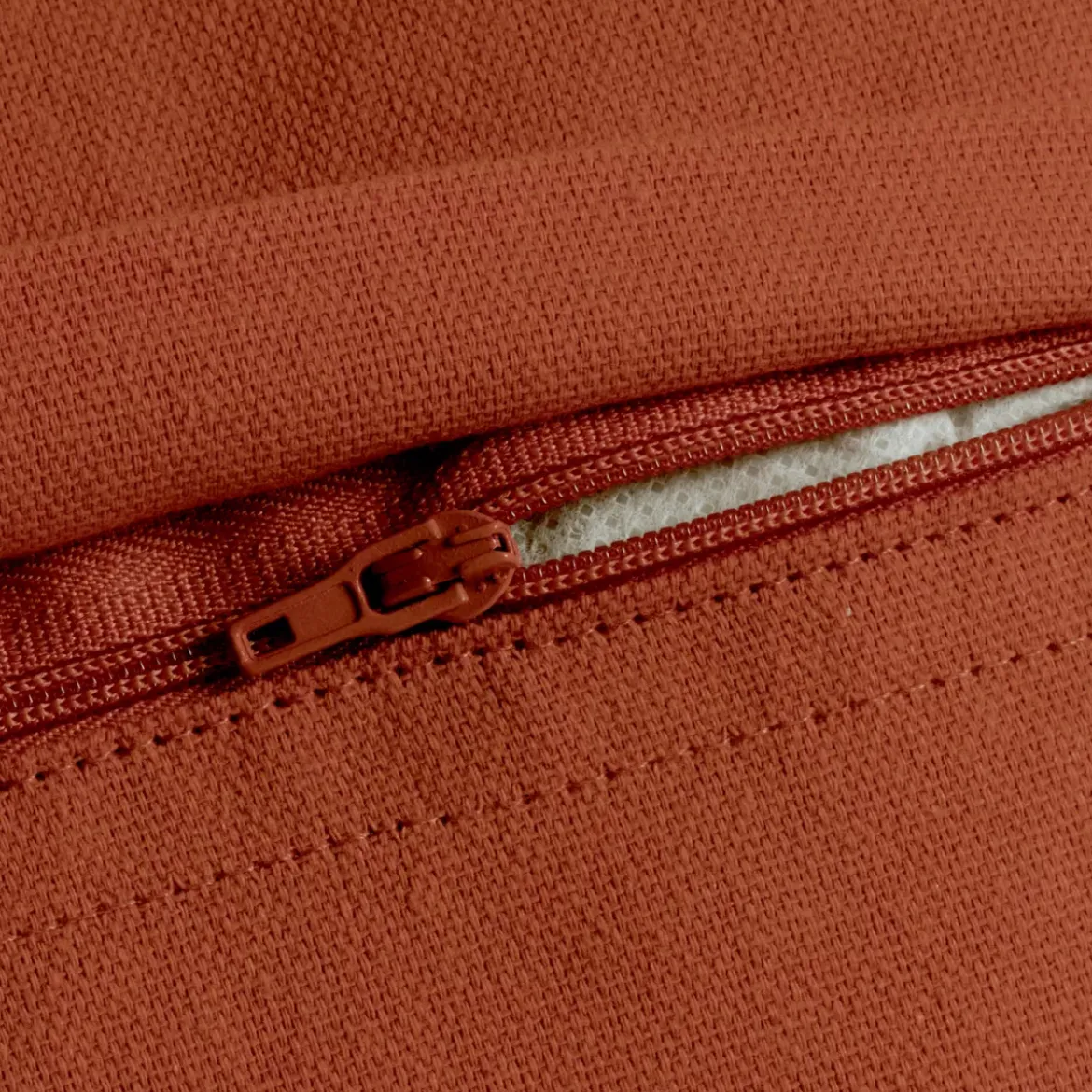Cuscino quadrato in cotone (45 x 45 cm) Pixel frange Terracotta