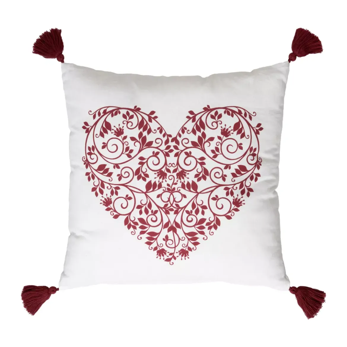 Cuscino quadrato in cotone (40 x 40 cm) Megeve Rosso