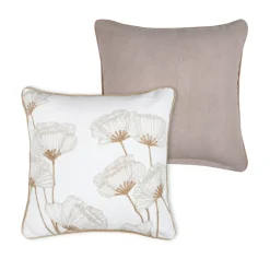 Cuscino quadrato in cotone (45 x 45 cm) Oriana Ecru