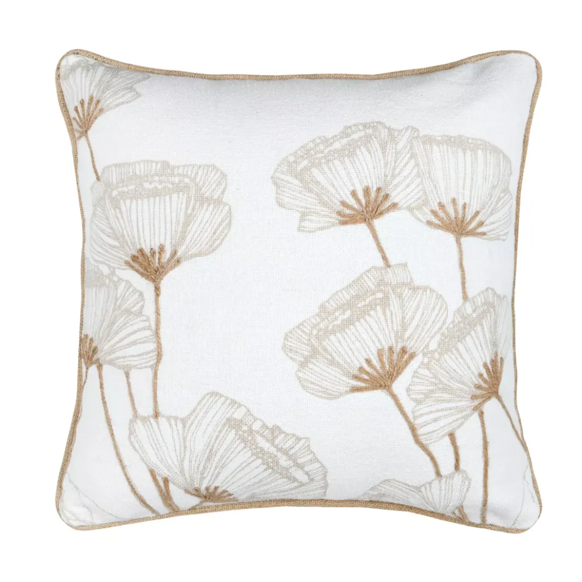 Cuscino quadrato in cotone (45 x 45 cm) Oriana Ecru