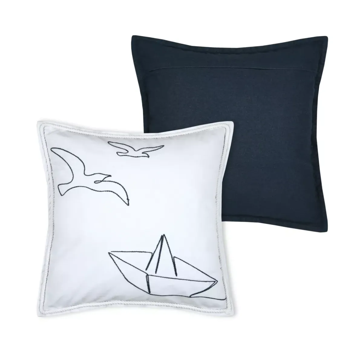 Cuscino quadrato in cotone (50 x 50 cm) Bordemer Bianco