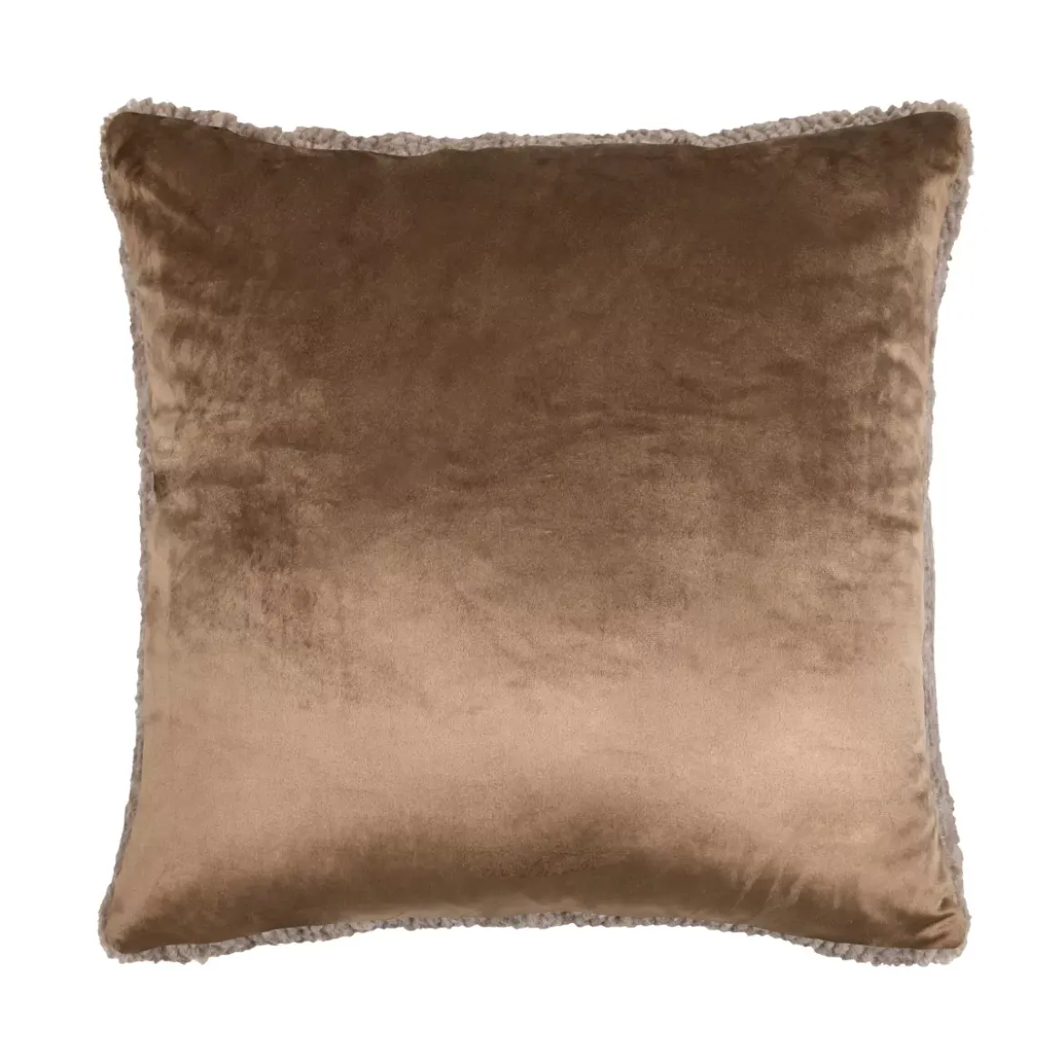 Cuscino quadrato in finta pelliccia (45 x 45 cm) Timmy Tortora