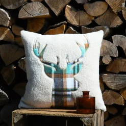 Cuscino quadrato in finta pelliccia (45 x 45 cm) Wildforest Verde