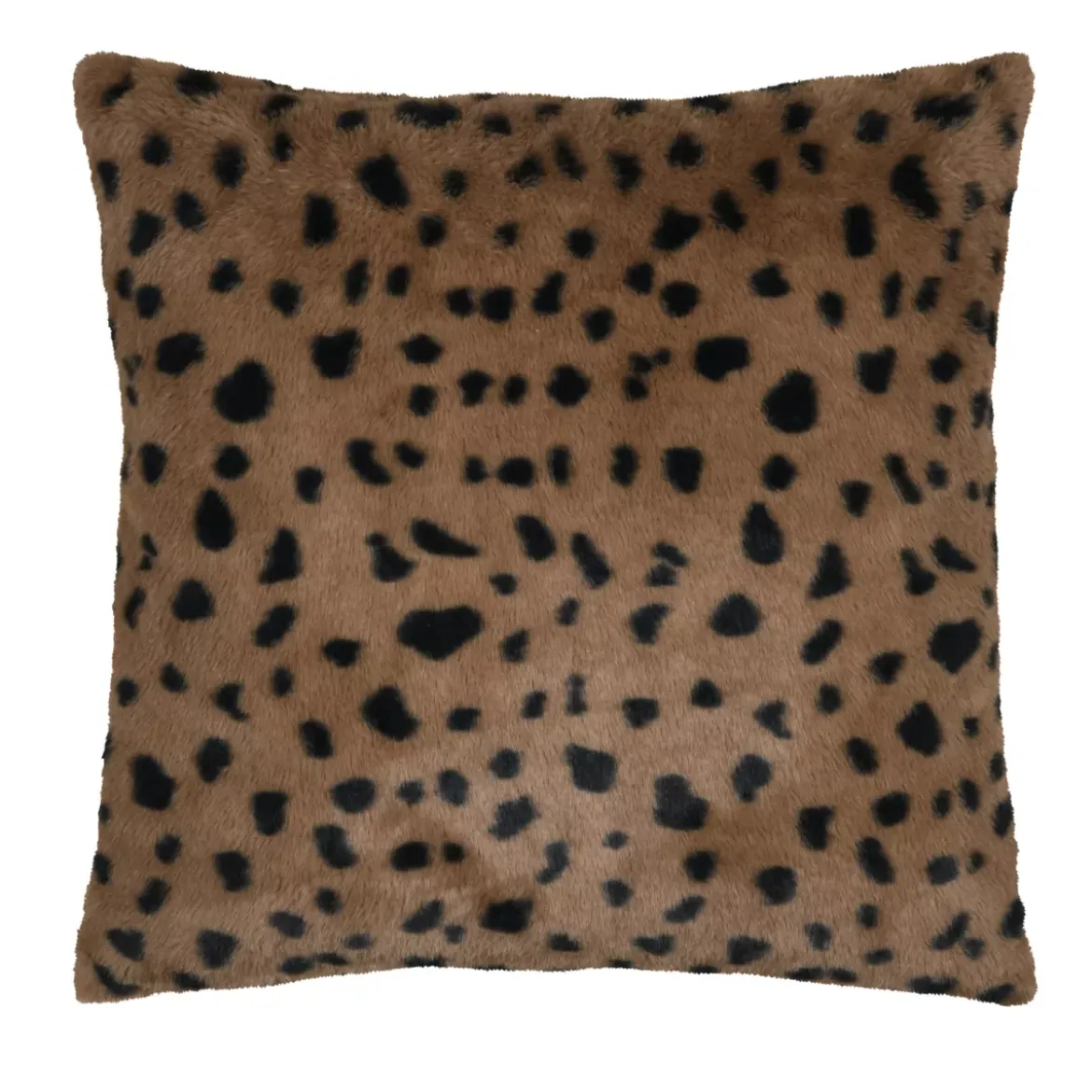 Cuscino quadrato in finta pelliccia leopardata (45 x 45 cm) Fauves Cioccolato
