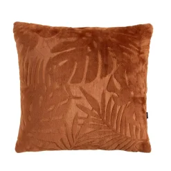 Cuscino quadrato in flanella (45 x 45 cm) Flore Rame