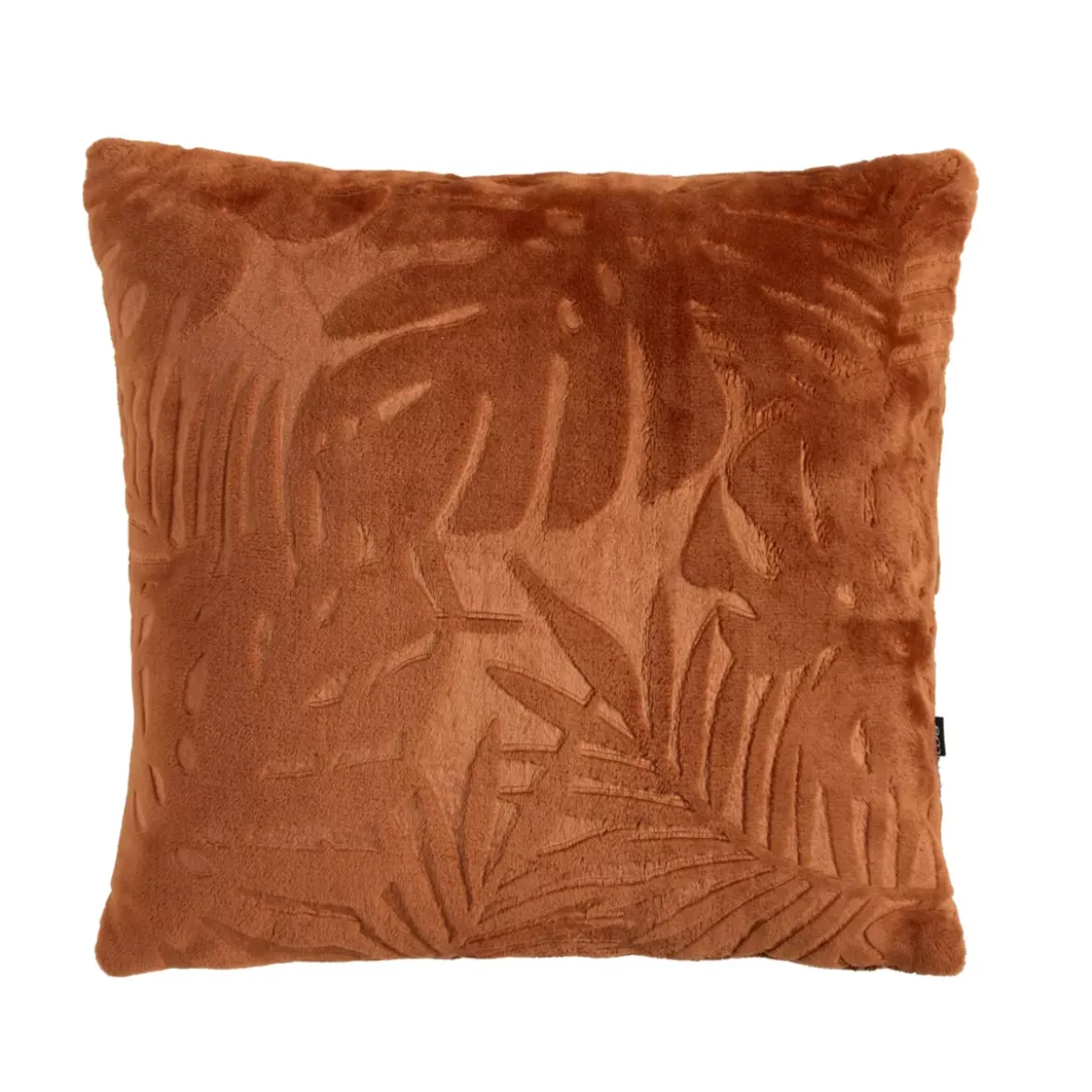 Cuscino quadrato in flanella (45 x 45 cm) Flore Rame