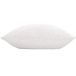 Cuscino quadrato in flanella in rilievo (45 x 45 cm) Java Bianco