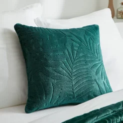 Cuscino quadrato in flanella (45 x 45 cm) Fiore Verde