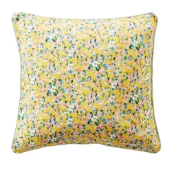 Cuscino quadrato in garza di cotone (45 x 45 cm) Abigaël Giallo