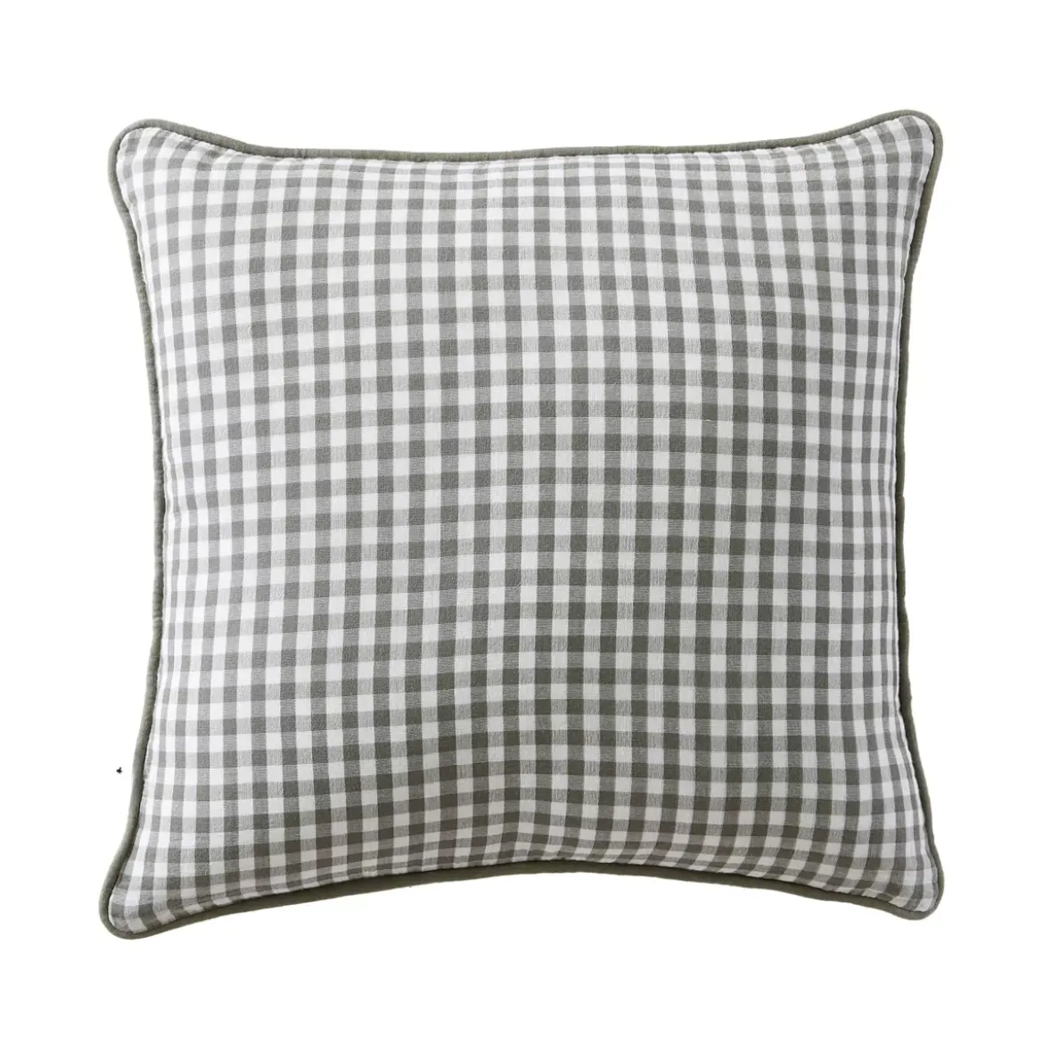 Cuscino quadrato in garza di cotone (45 x 45 cm) Gaïa vichy Verde rosmarino