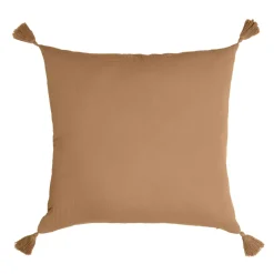 Cuscino quadrato in garza di cotone (60 x 60 cm) Gaïa Camel