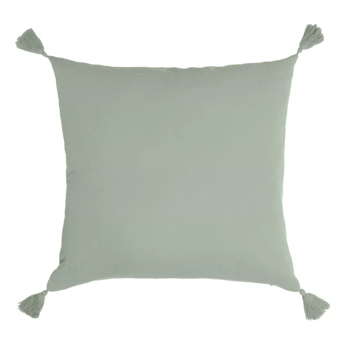 Cuscino quadrato in garza di cotone (60 x 60 cm) Gaia Verde eucalipto
