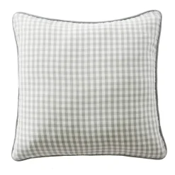 Cuscino quadrato in garza di cotone (45 x 45 cm) Gaïa vichy Verde eucalipto
