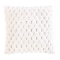 Cuscino quadrato in similpelliccia (45 x 45 cm) Frosty Ecru