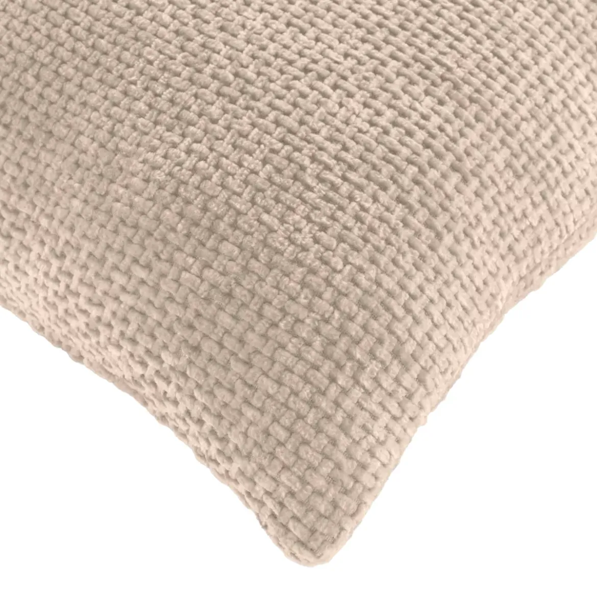 Cuscino quadrato in velluto (45 x 45 cm) Leo Ecru